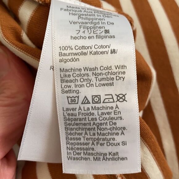 J. Crew | Knit Mini Skirt in Pecan Natural Gigi Stripe | M - Picture 7 of 7